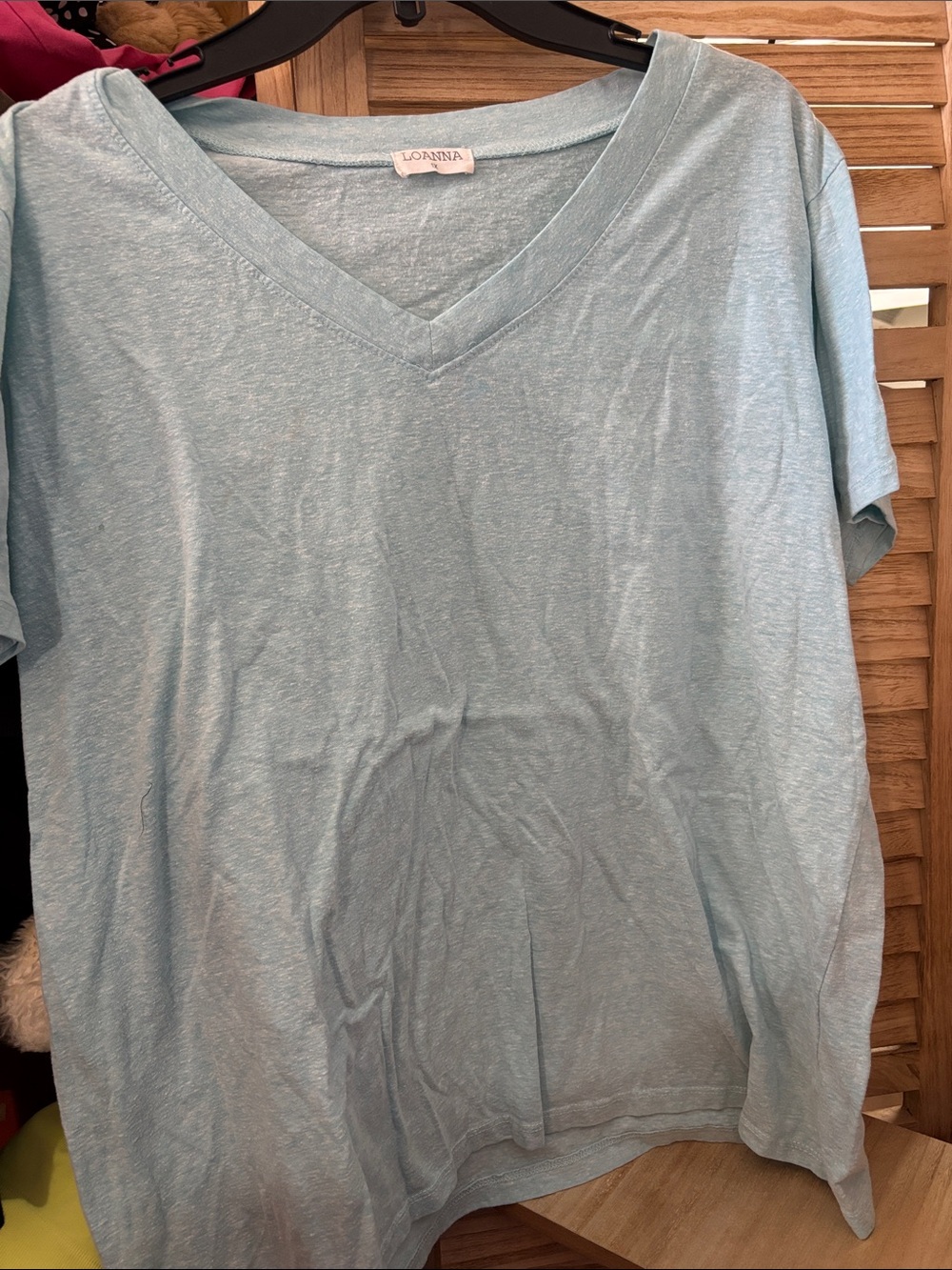 Loanna Short-Sleeve V-Neck Tee 1X
